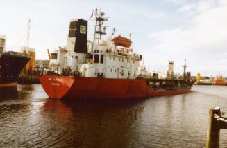 Colour Photograph Showing The Vessel 'bp Harrier' In Aberdeen Harbour