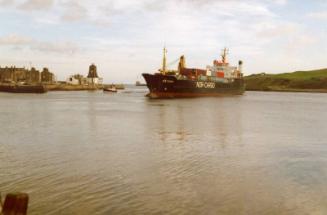 Colour Photograph Showing The Cargo Vessel 'astrea' In Aberdeen Harbour