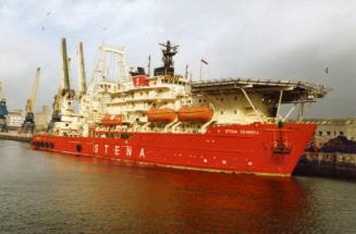 Colour Photograph Showing The Subsea Well Intervention Vessel 'Stena Seawell' In Aberdeen Harbour