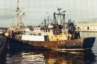 Colour Photograph Showing The Port Side Of The Fishing Vessel 'donwood' In Aberdeen Harbour