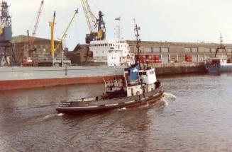 Colour Photograph Showing The Aberdeen Harbour Tug 'sea Griffonin The Harbour