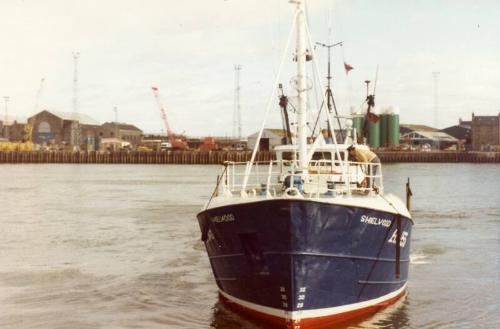 Colour Photograph Showing The Aberdeen Registered Fishing Vessel 'shielwood' In Aberdeen Harbour