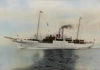 Hand coloured photograph by Frank & Son, South Shields showing the steamship St Sunniva (II)