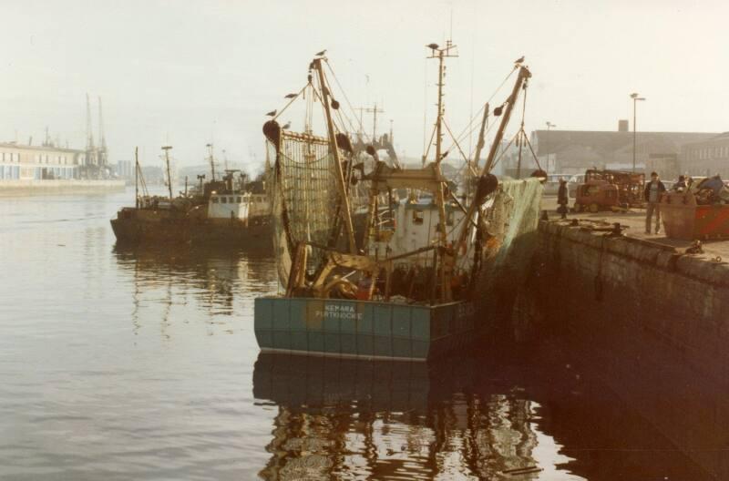 Colour Photograph Showing The Portknockie Registered Fishing Vessel 'kemara' In Aberdeen Harbour