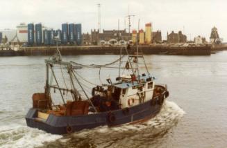 Colour Photograph Showing The Aberdeen Registered Fishing Vessel 'lady Edith' In Aberdeen Harbour