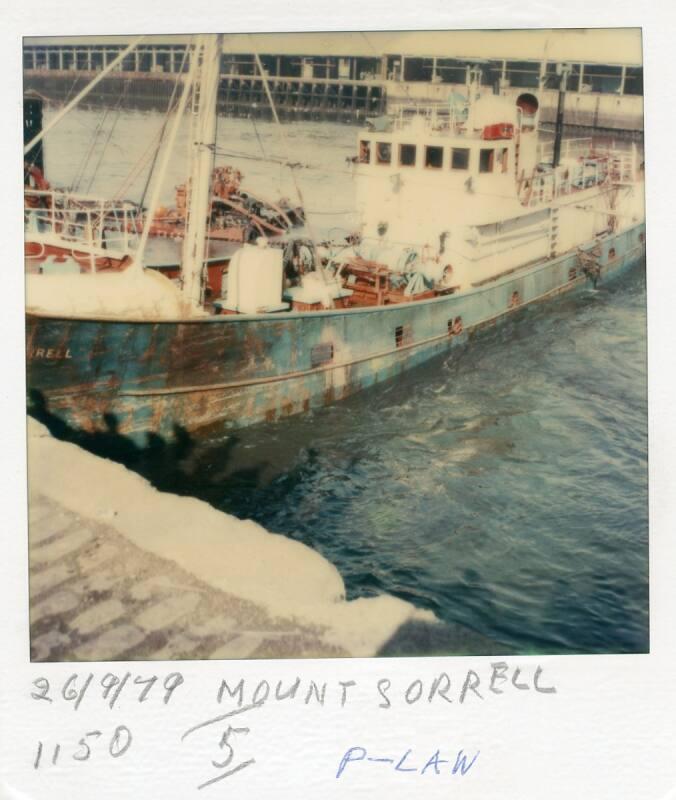 Colour Photograph Showing The Fishing Vessel 'mount Sorrell' In Aberdeen Harbour, Port Side View