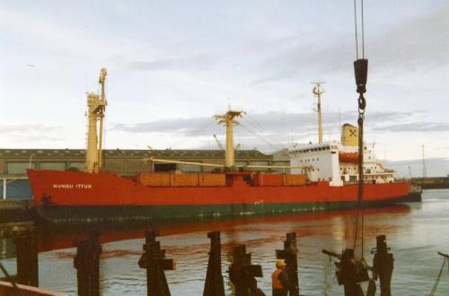 Colour Photograph Showing The Cargo Vessel 'nungu Ittuk'