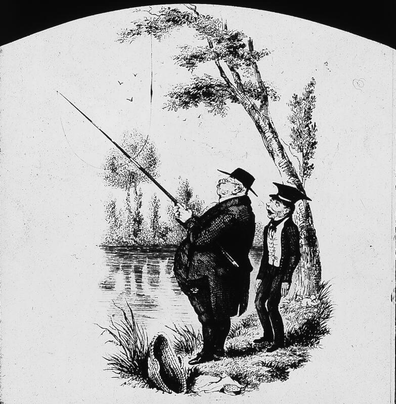 Cartoon of a cleric fisherman