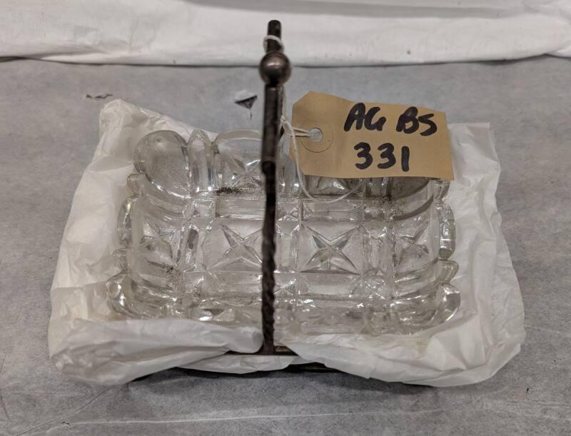 Francis Howard Silver Plated and Crystal Butter Dish