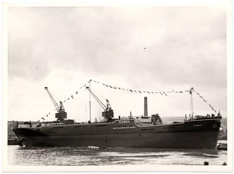 Launch of the collier Dulwich, Hall Russell 1957